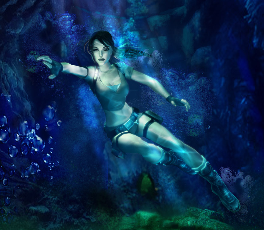 Lara pod vodou