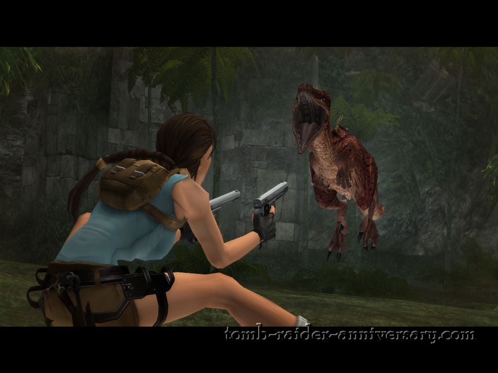 Lara vs. dinosaurus
