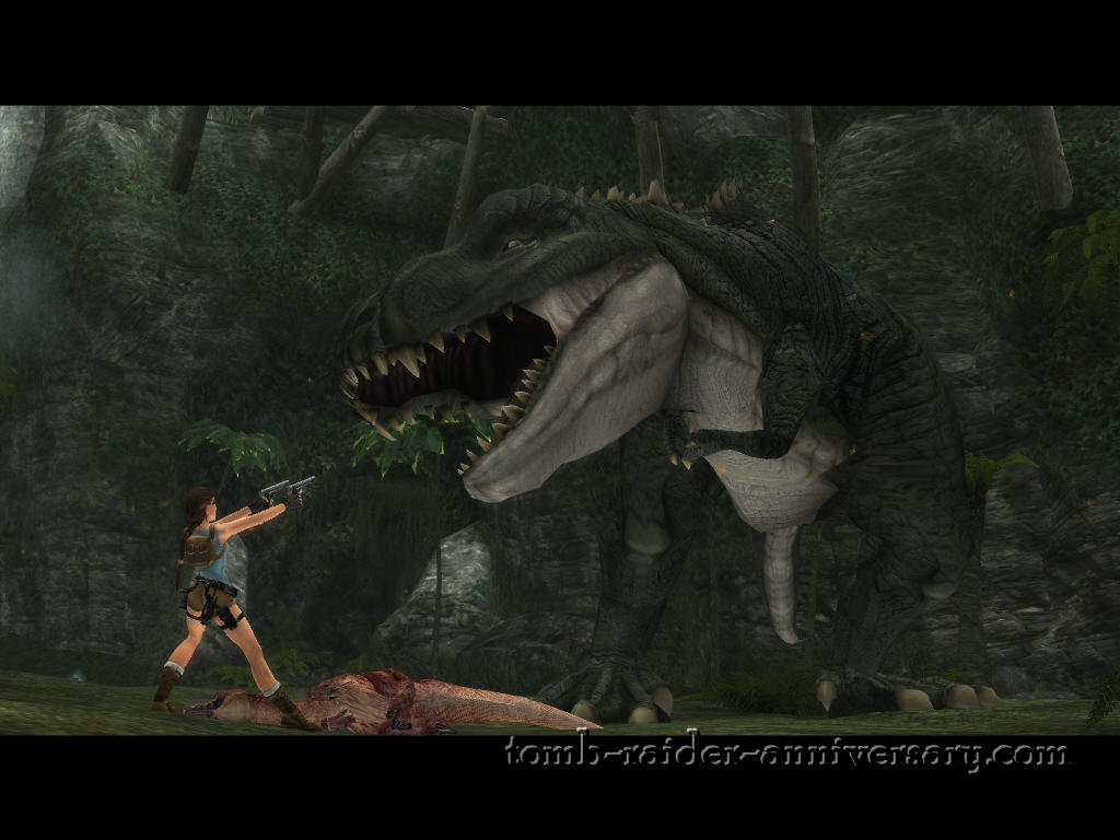 Lara vs T-rex
